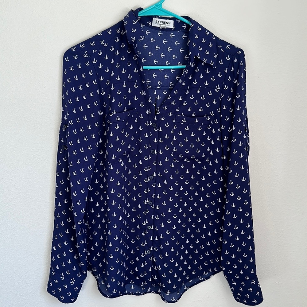 Express Anchor Print Blouse